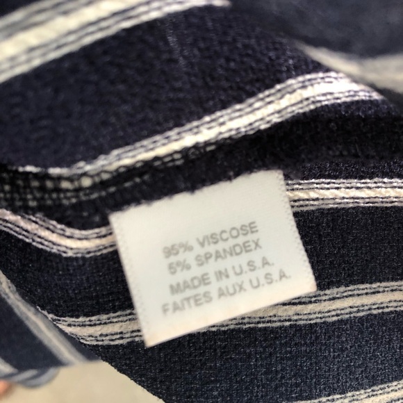 Misa Los Angeles Navy White Stripe Button Down Shirt - Picture 11 of 12